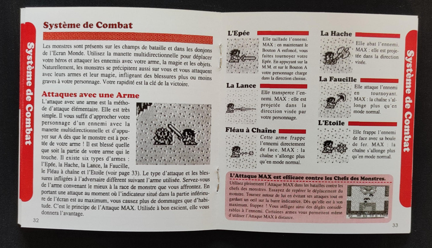 Notice Mystic Quest - Game Boy - Français -