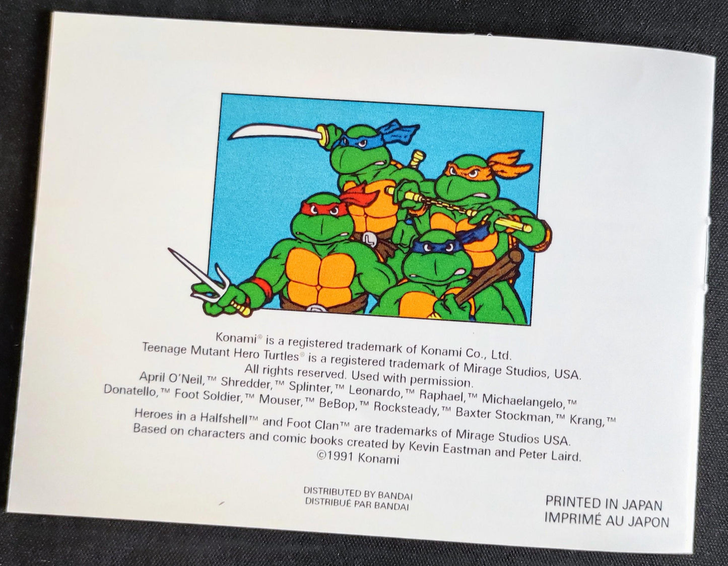 Notice Teenage Mutant Hero Turtles: Fall of the Foot Clan - Game Boy - Français -