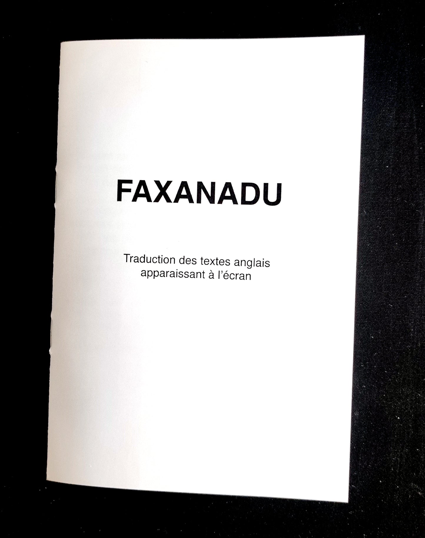 Livret de Traduction Faxanadu - NES - FR/EN - RGUNIVERSE STORE