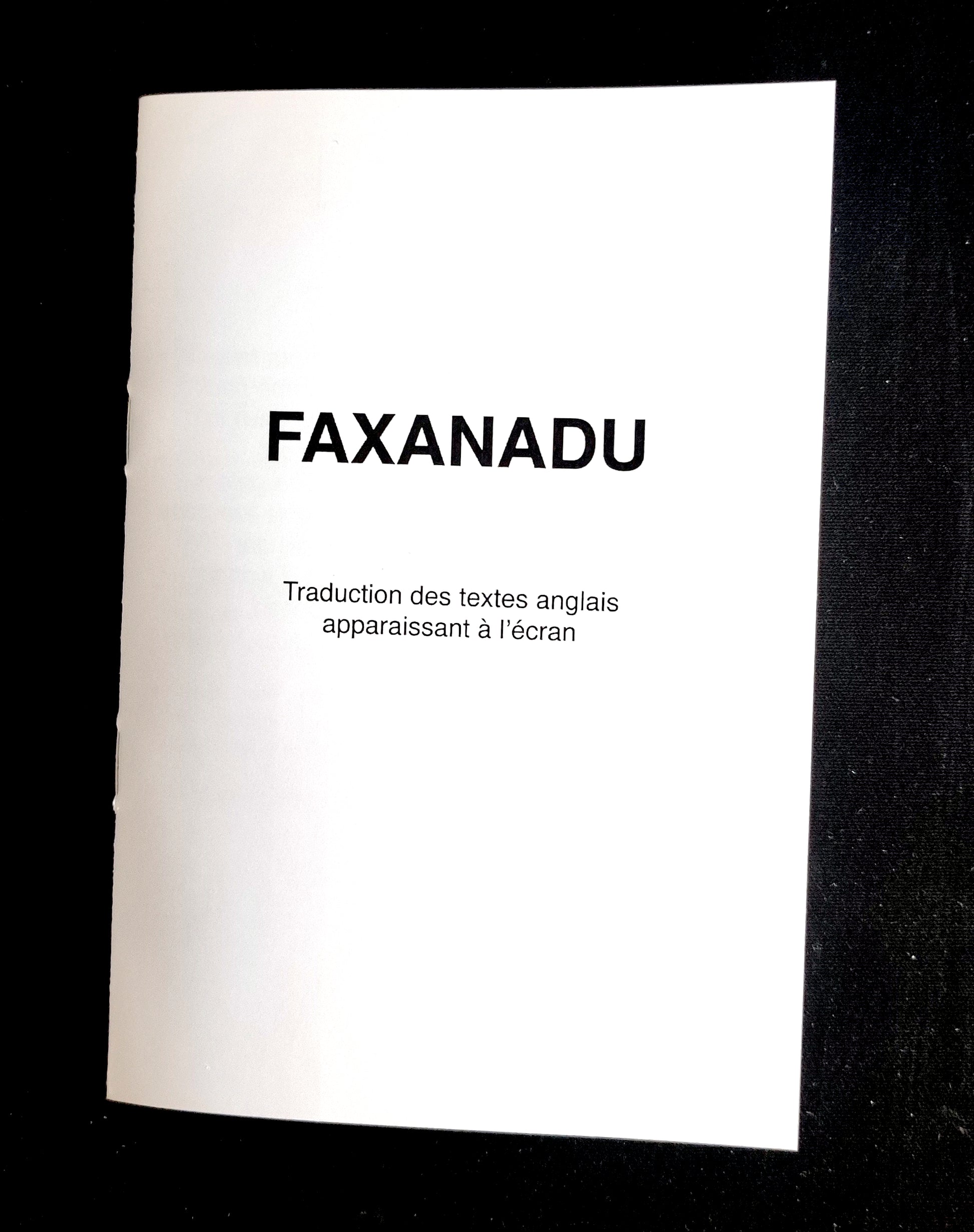 Livret de Traduction Faxanadu - NES - FR/EN - RGUNIVERSE STORE