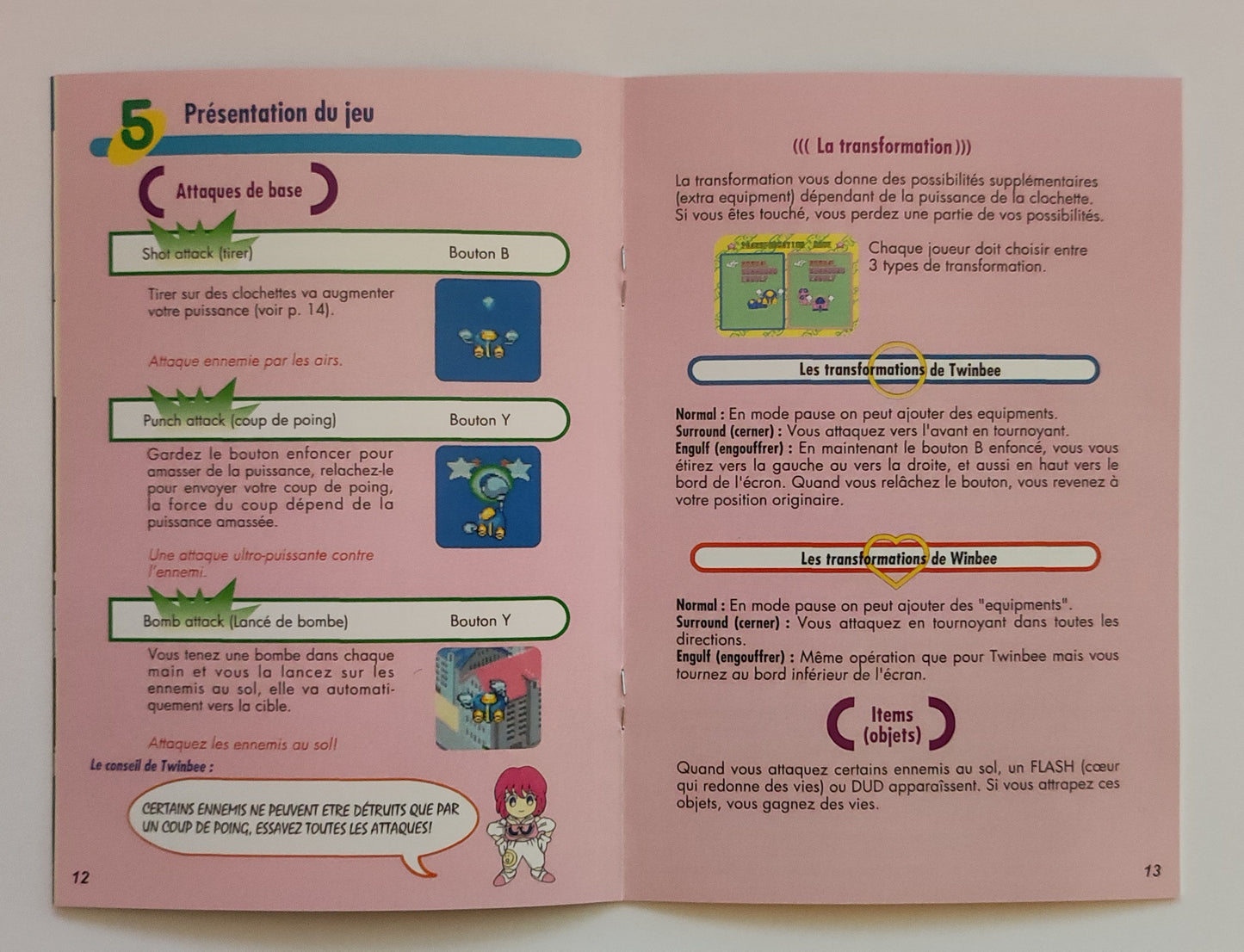 Notice Pop'n TwinBee SNES - Français - RGUNIVERSE STORE