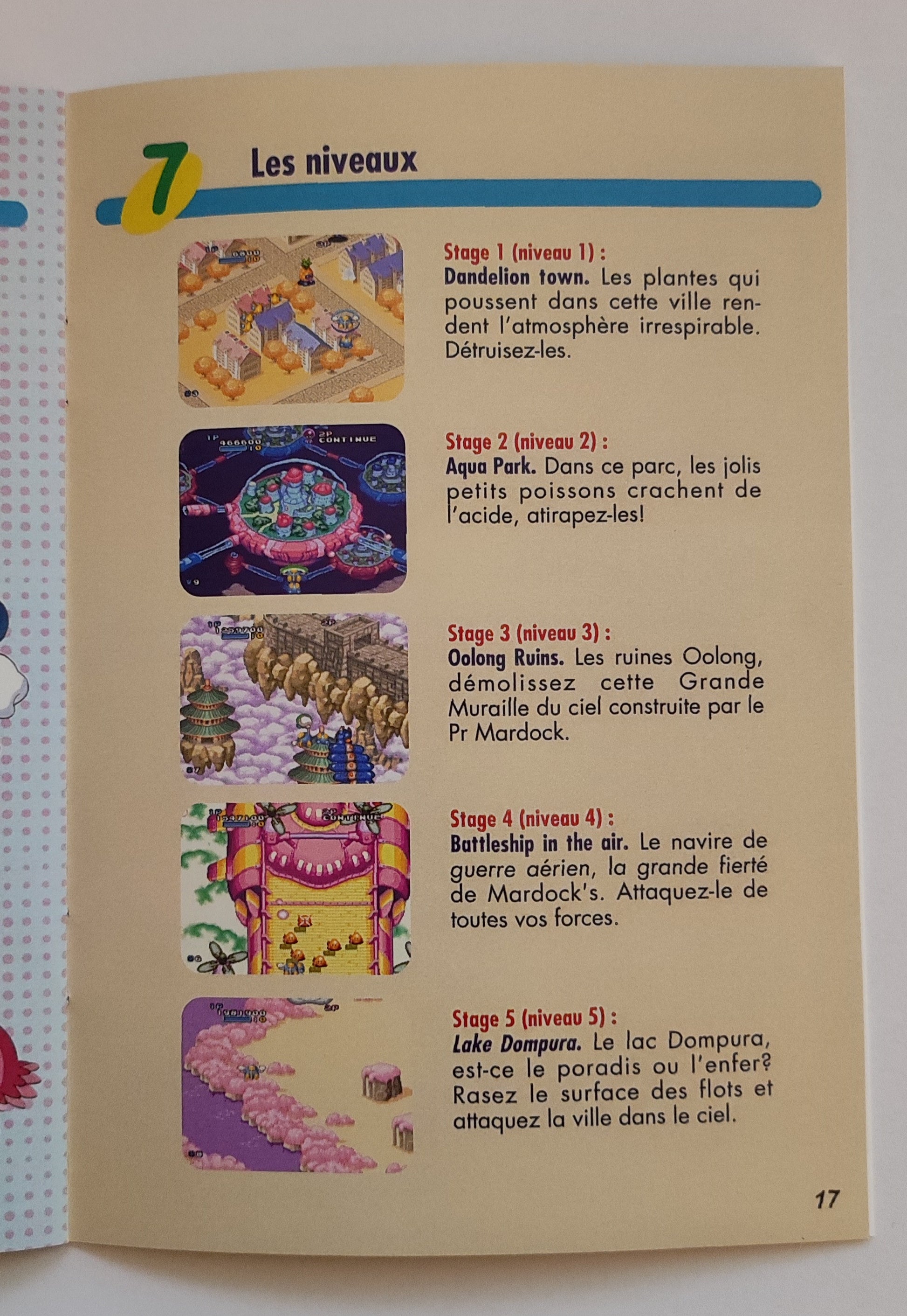 Notice Pop'n TwinBee SNES - Français - RGUNIVERSE STORE