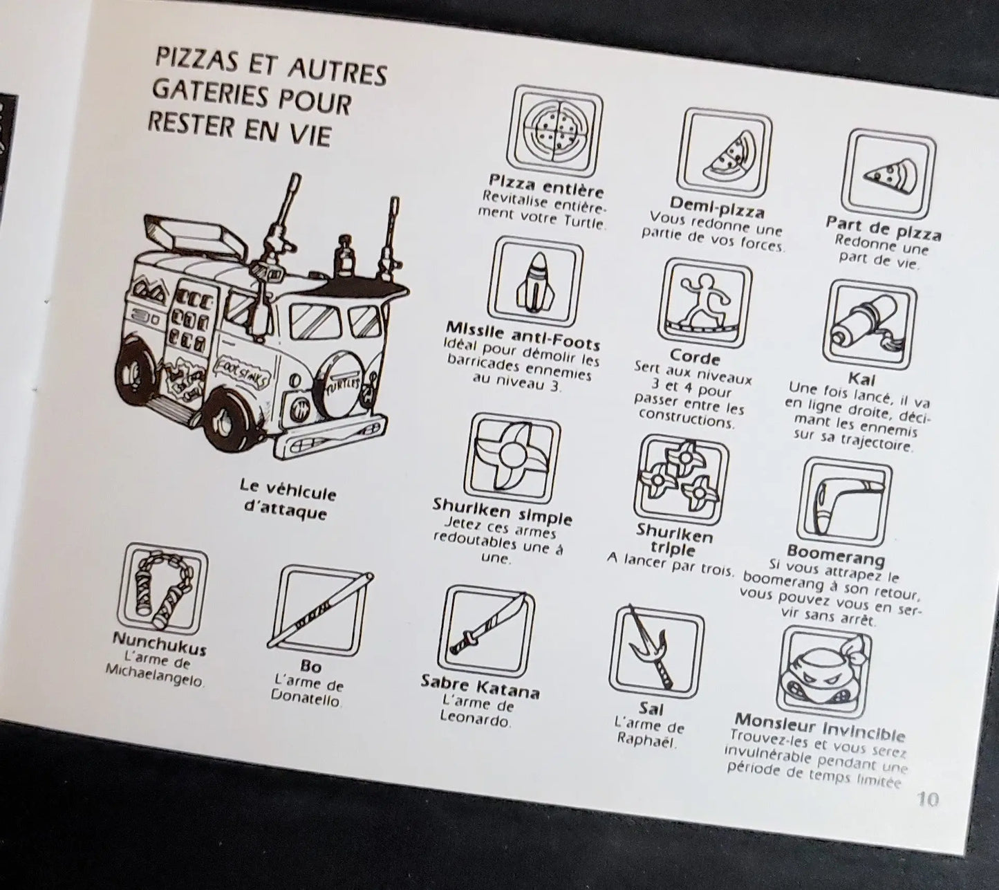Notice Teenage Mutant Hero Turtles NES - Français - RGUNIVERSE STORE