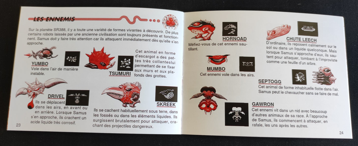 Notice Metroid II: Return of Samus Game Boy - Français