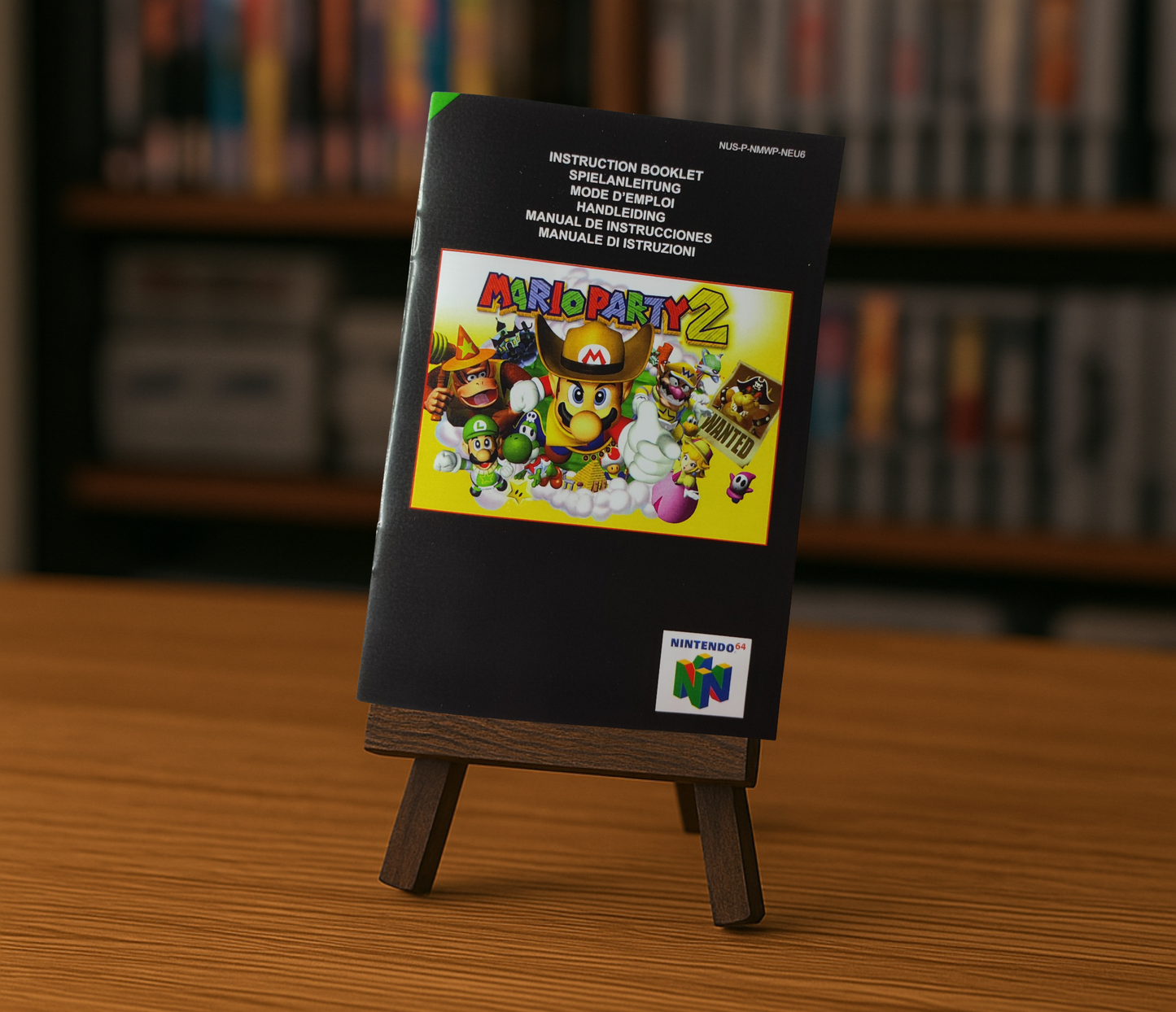 Notice de jeu Mario Party 2 pour Nintendo 64 en français, reproduction RGUNIVERSE, affiche illustrée du guide de jeu.