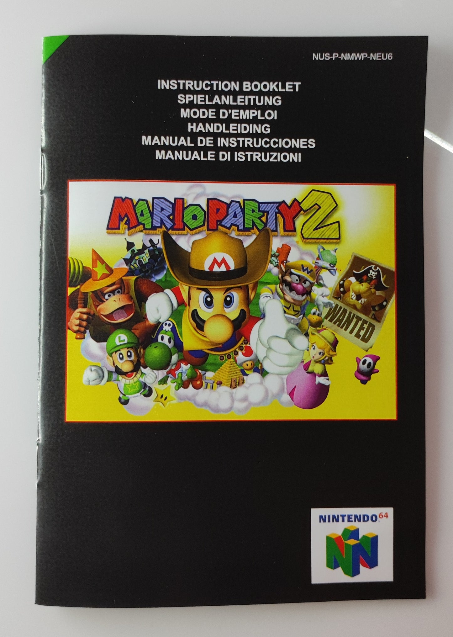 Notice Mario Party 2 pour Nintendo 64 en français, reproduction de document de jeu vidéo avec texte en français.