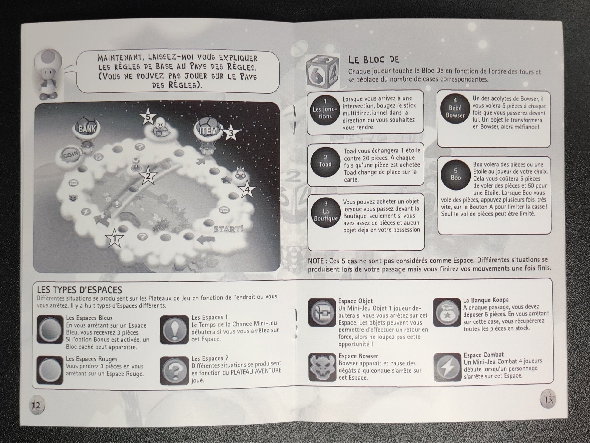 Notice en français pour Mario Party 2 sur Nintendo 64, reproduction par RGUNIVERSE STORE, affichée en détail.