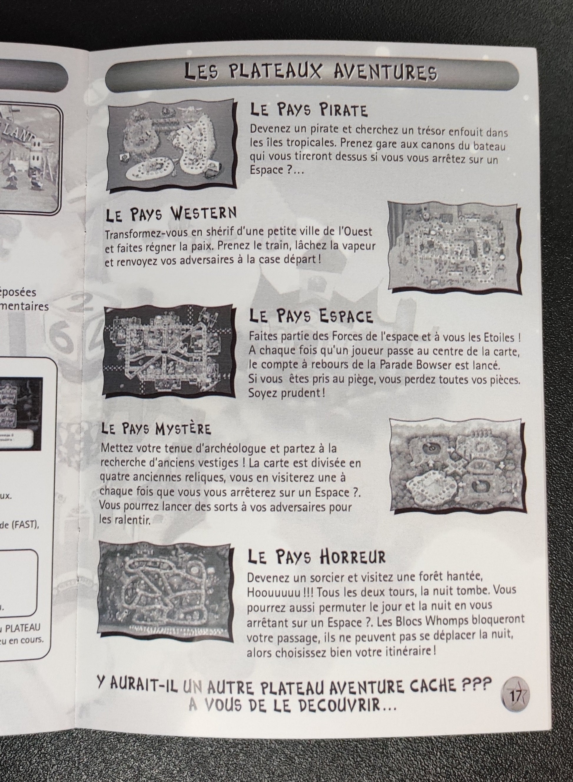 Notice Mario Party 2 pour Nintendo 64 en français, reproduction, affichée sur une surface, avec texte et logo visibles.