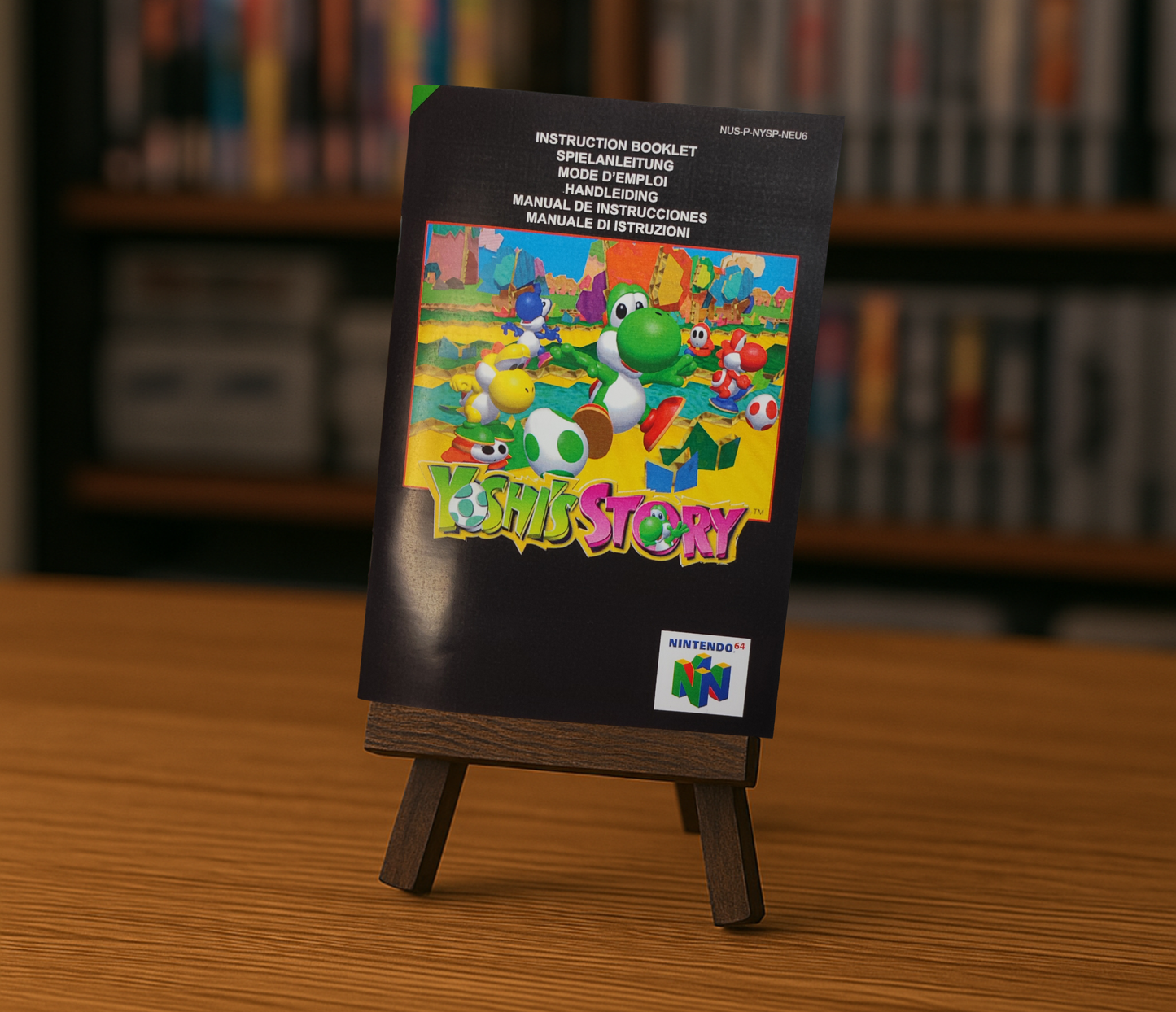 Notice en français pour Yoshi's Island sur Nintendo 64, reproduction de la notice du jeu, avec logo et illustrations.