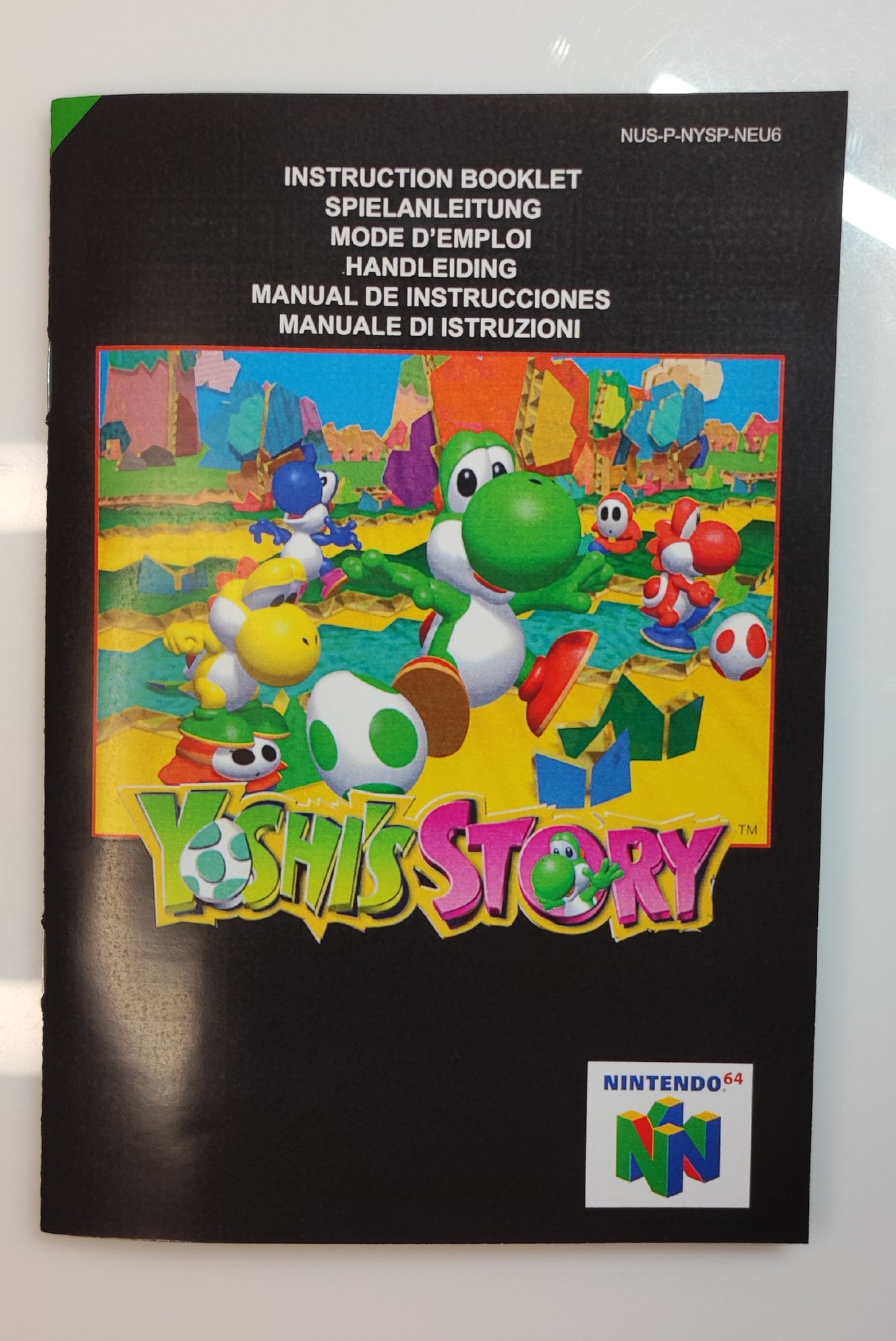 Notice en français pour Yoshi's Island sur Nintendo 64, reproduction, affichage clair avec graphismes colorés.
