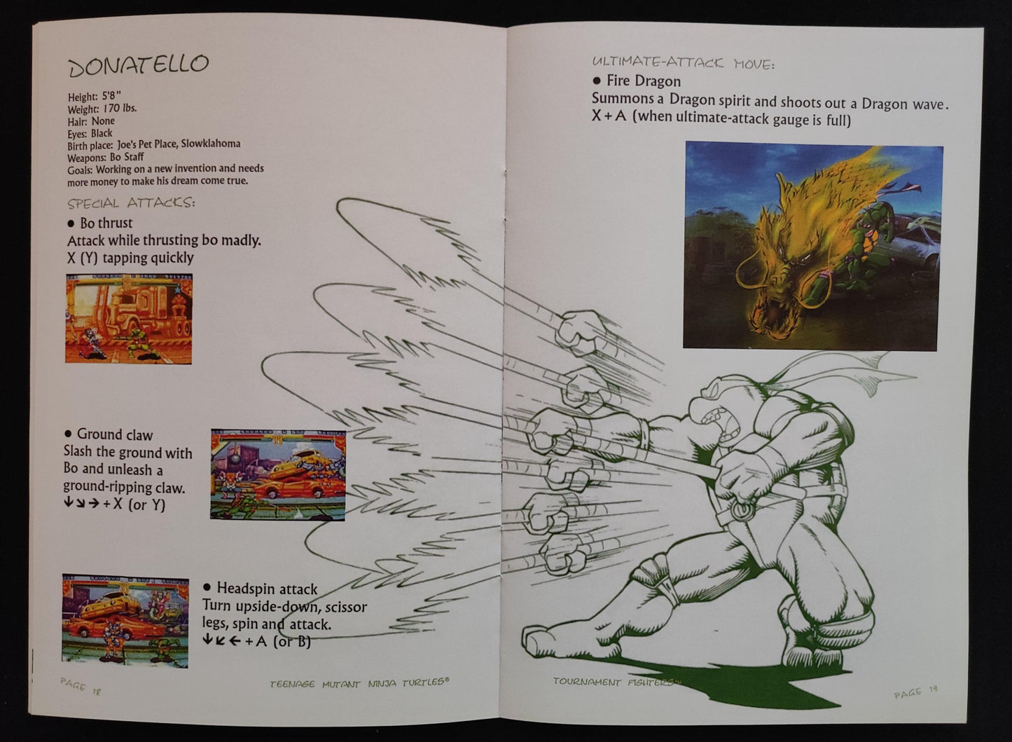 Notice Teenage Mutant Hero Turtles: Tournament Fighters SNES - Anglais -