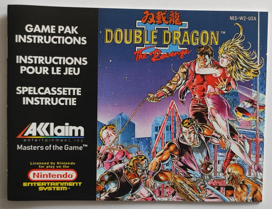 Notice Double Dragon II: The Revenge NES - Français -