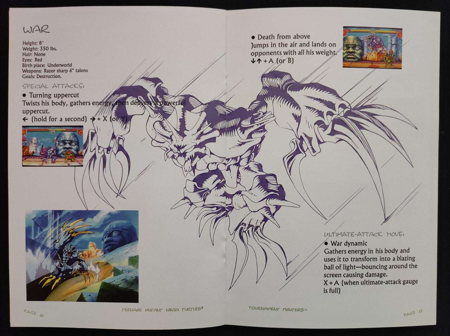 Notice Teenage Mutant Hero Turtles: Tournament Fighters SNES - Anglais -