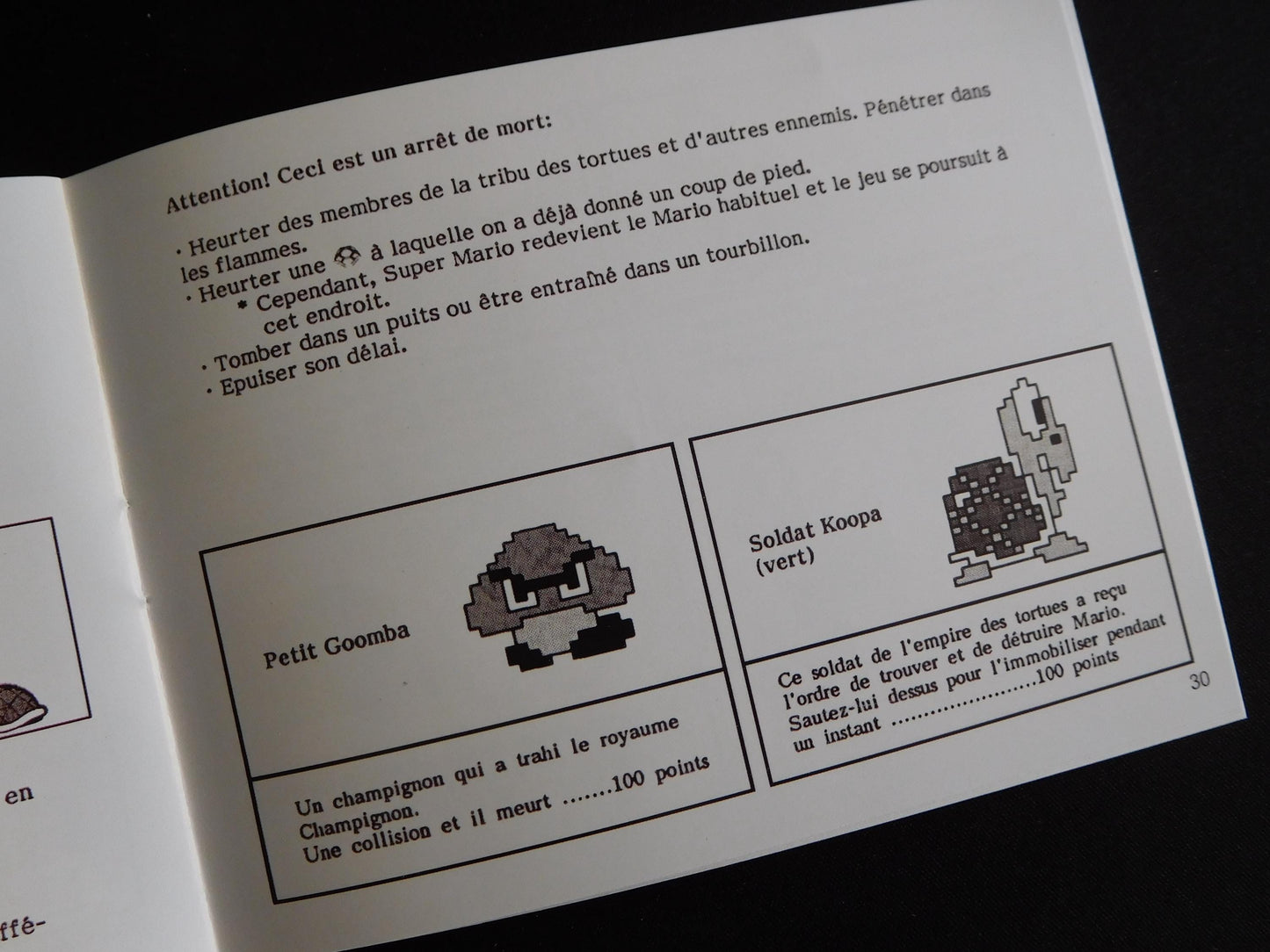 Notice Super Mario Bros. - ASD - NES - Français/Anglais -