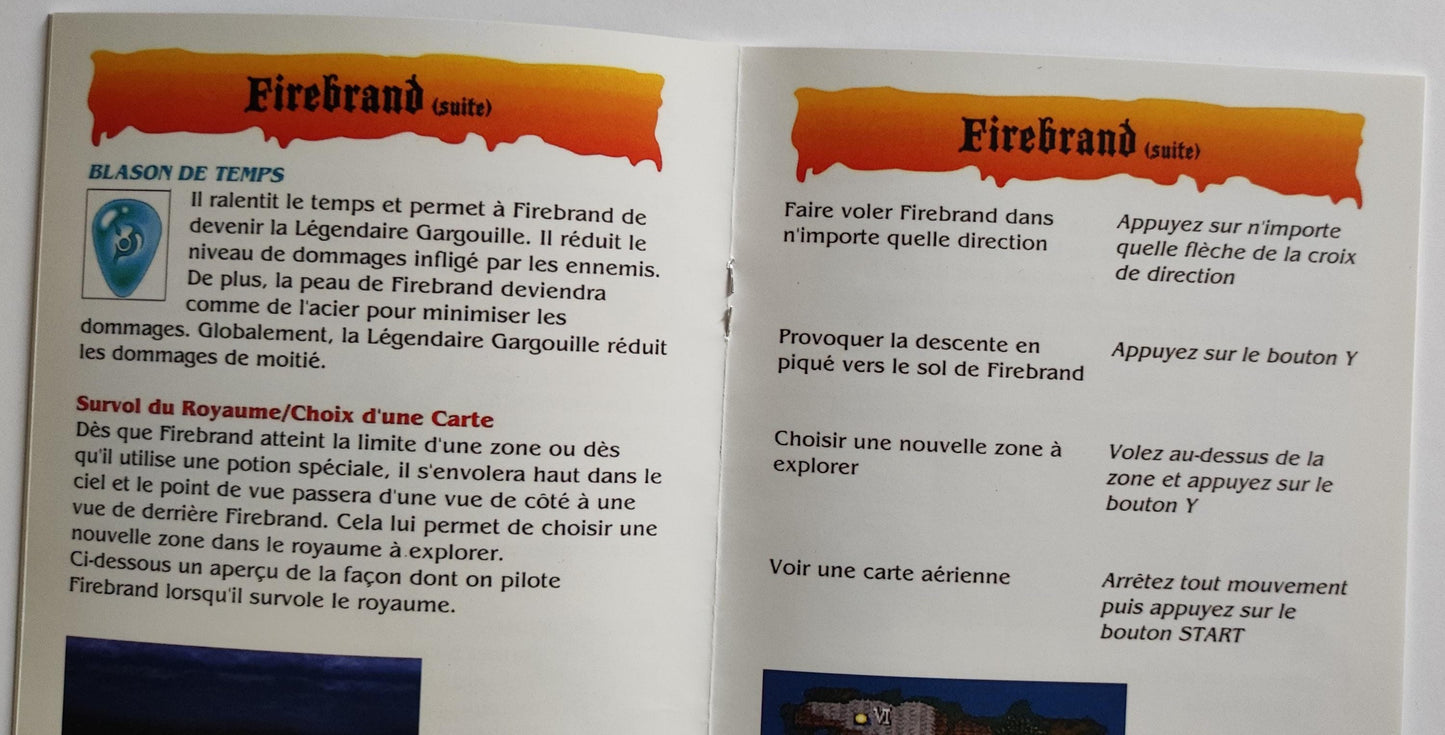 Notice Demon's Crest SNES - Français -