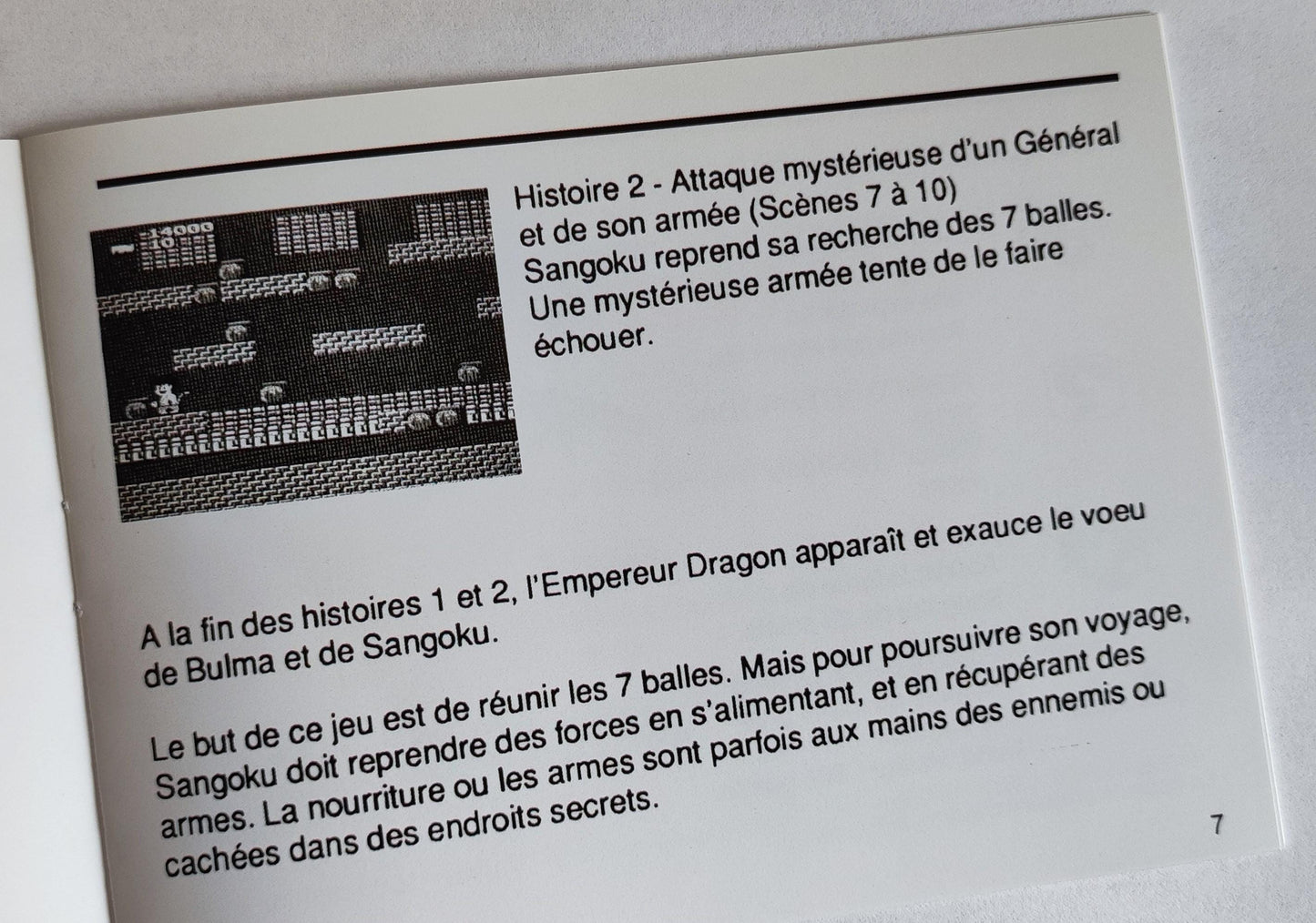 Notice Dragon Ball : Le Secret du dragon - NES - Français -