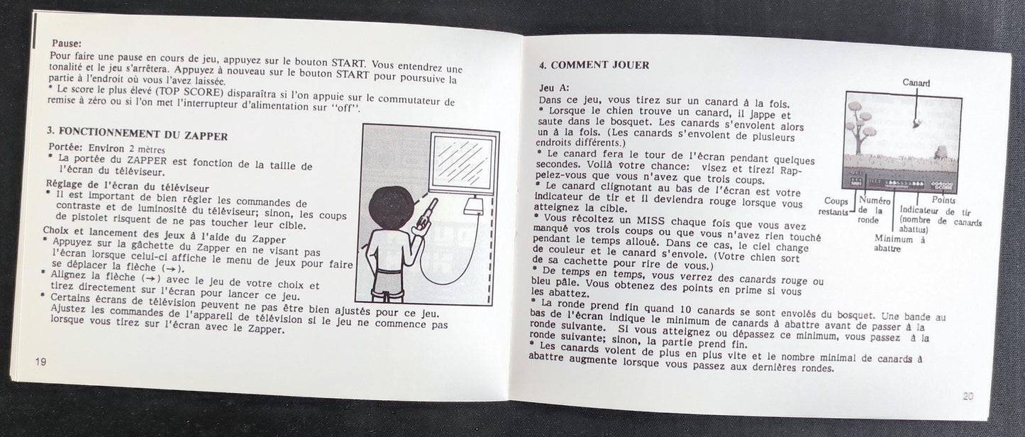 Notice Super Mario Bros, Duck Hunt - NES - Français -