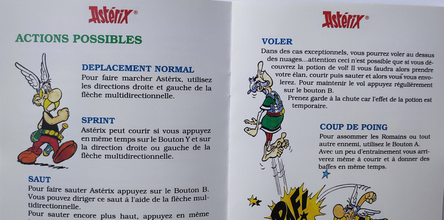Notice Astérix SNES - Français -