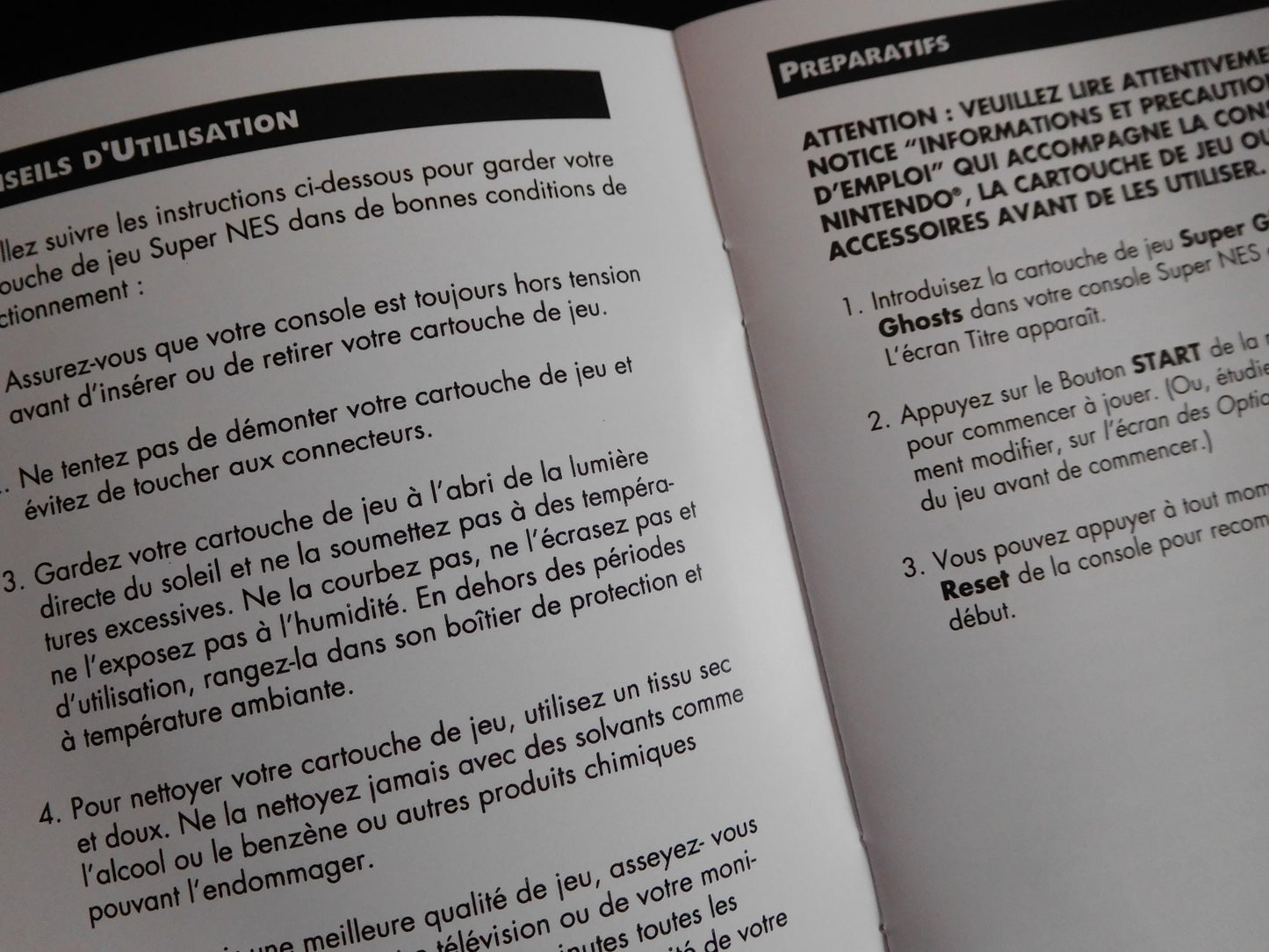 Notice Super Ghouls 'n Ghosts SNES - Français -