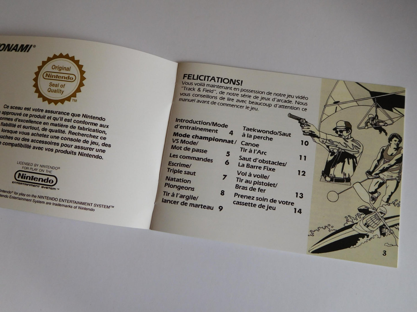 Notice International Track & Field 2 NES - Français -