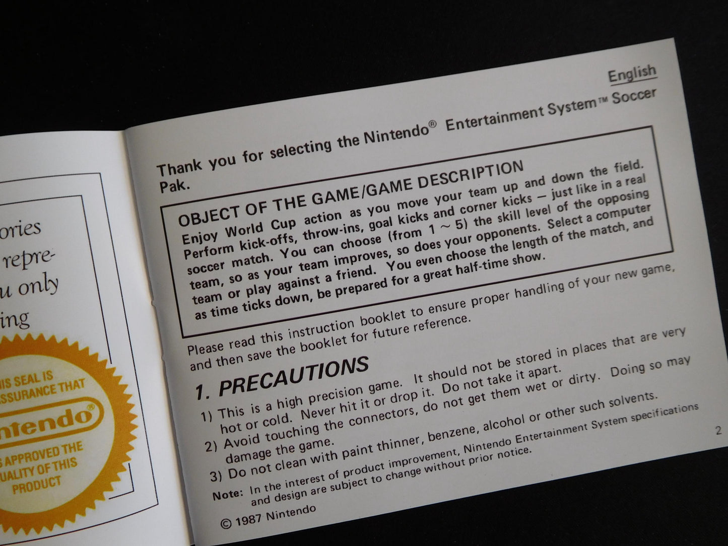 Notice Soccer - ASD - NES - Français/Anglais -