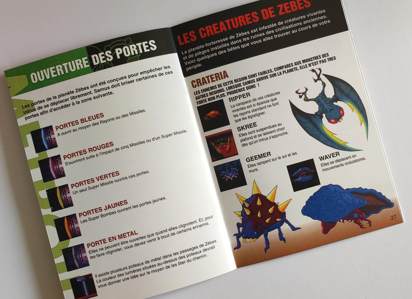 Notice Super Metroid - SNES - Français -