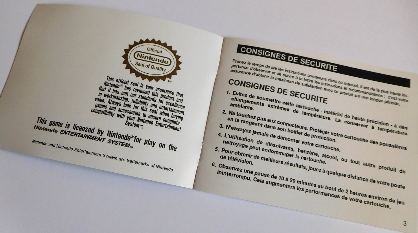 Notice Megaman NES - Français -