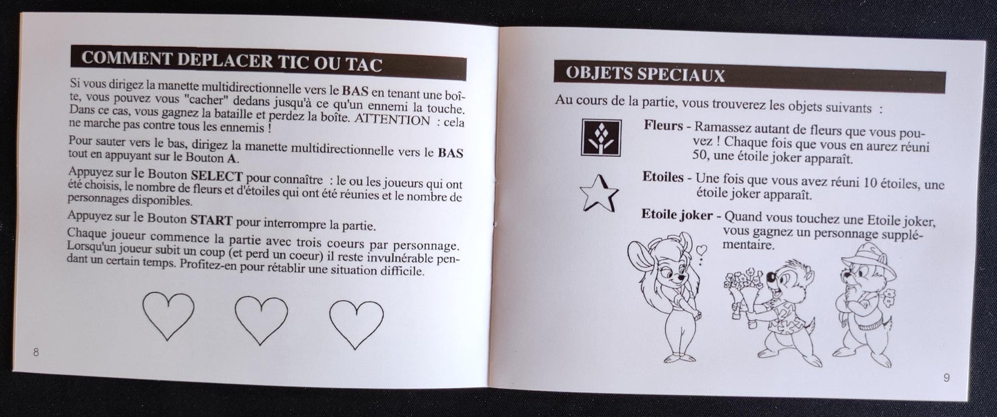 Notice Disney's Chip'n Dale: Rescue Rangers NES - Français -