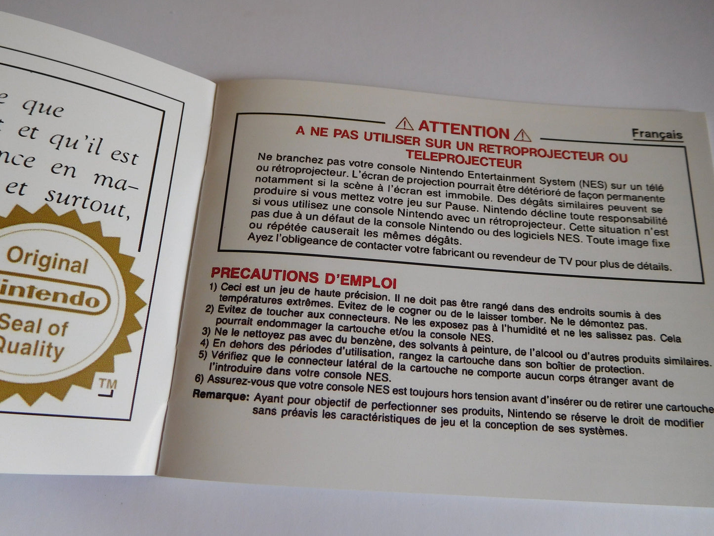Notice Megaman 3 NES - Français -