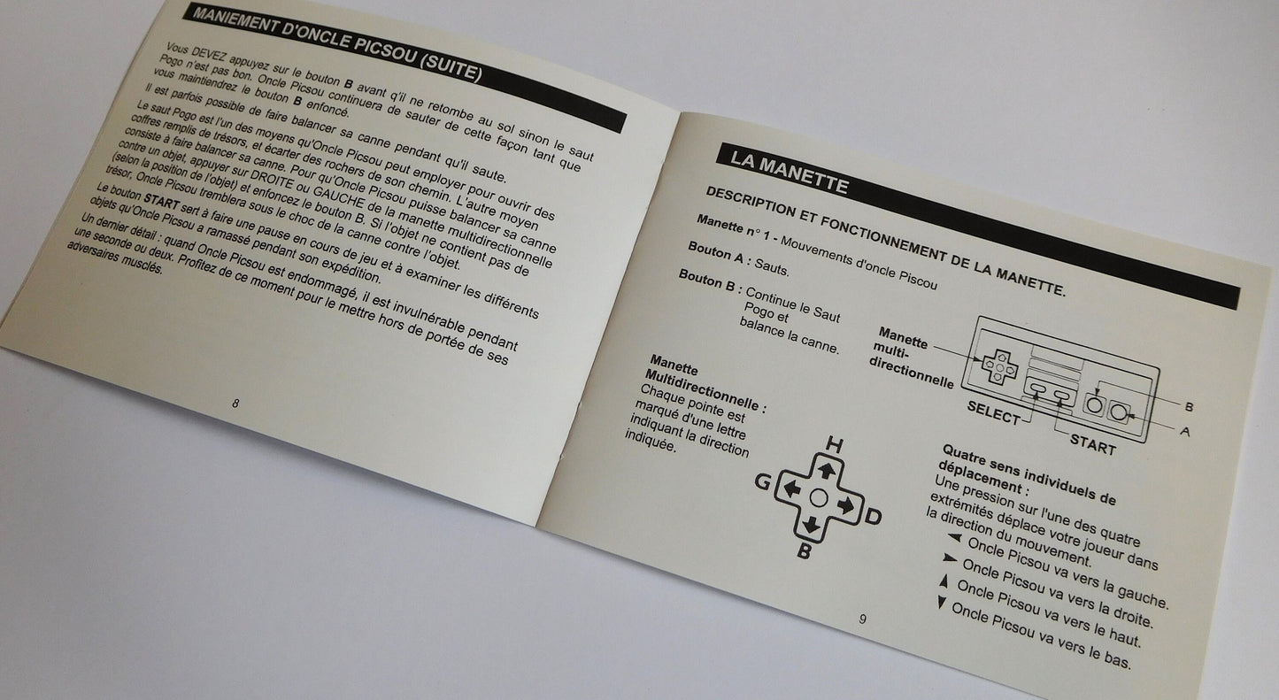 Notice Disney's DuckTales NES - Français -