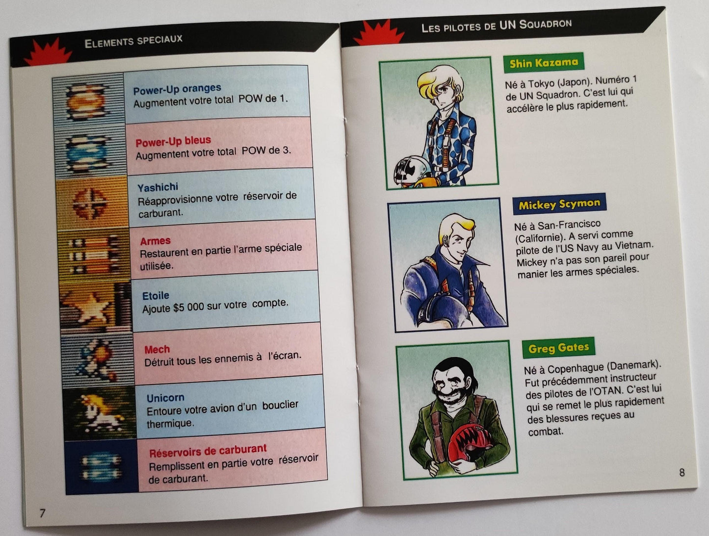 Notice U.N. Squadron SNES - Français -