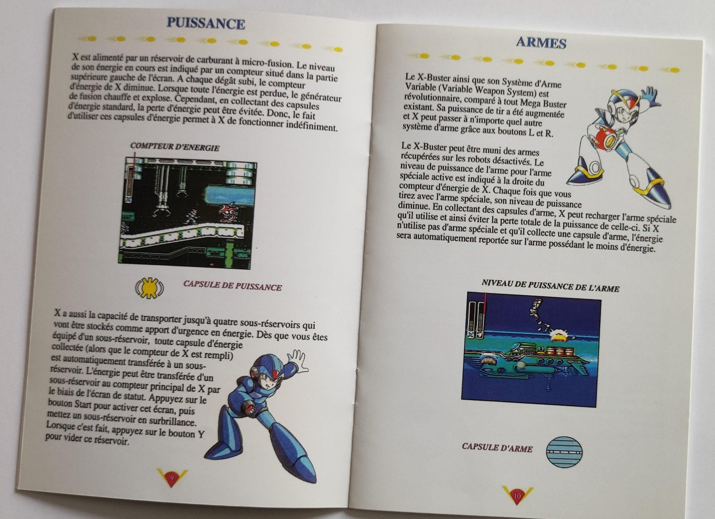 Notice Mega Man X SNES - Français -