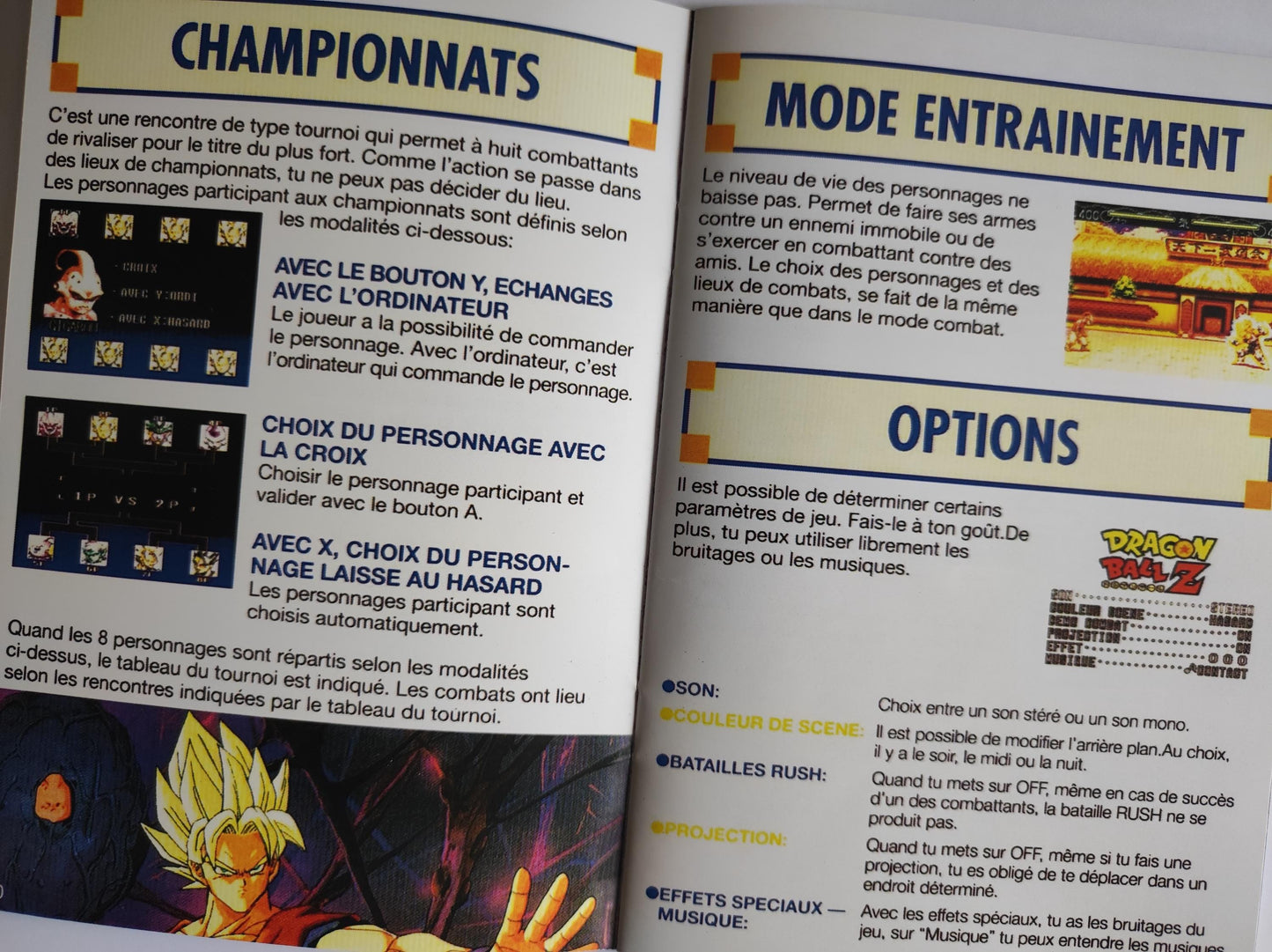 Notice Dragon Ball Z : Hyper Dimension SNES - Français -