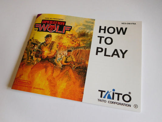 Notice Operation Wolf NES - Français -