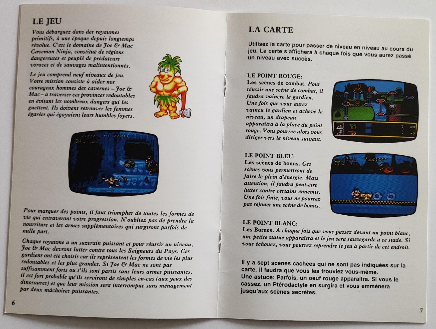 Notice Joe and Mac: Caveman Ninja SNES - Français -