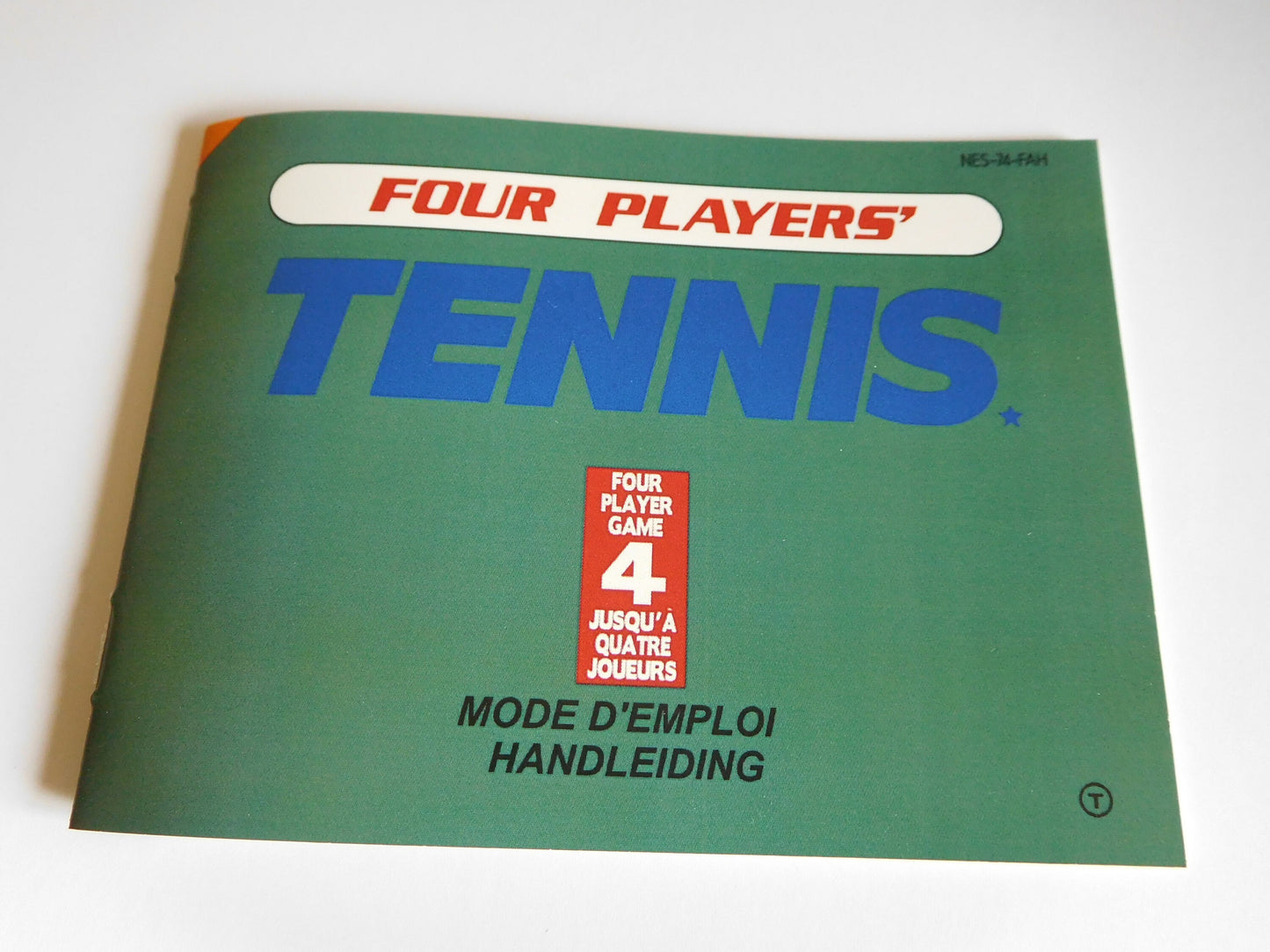 Notice Four Players' Tennis NES - Français -