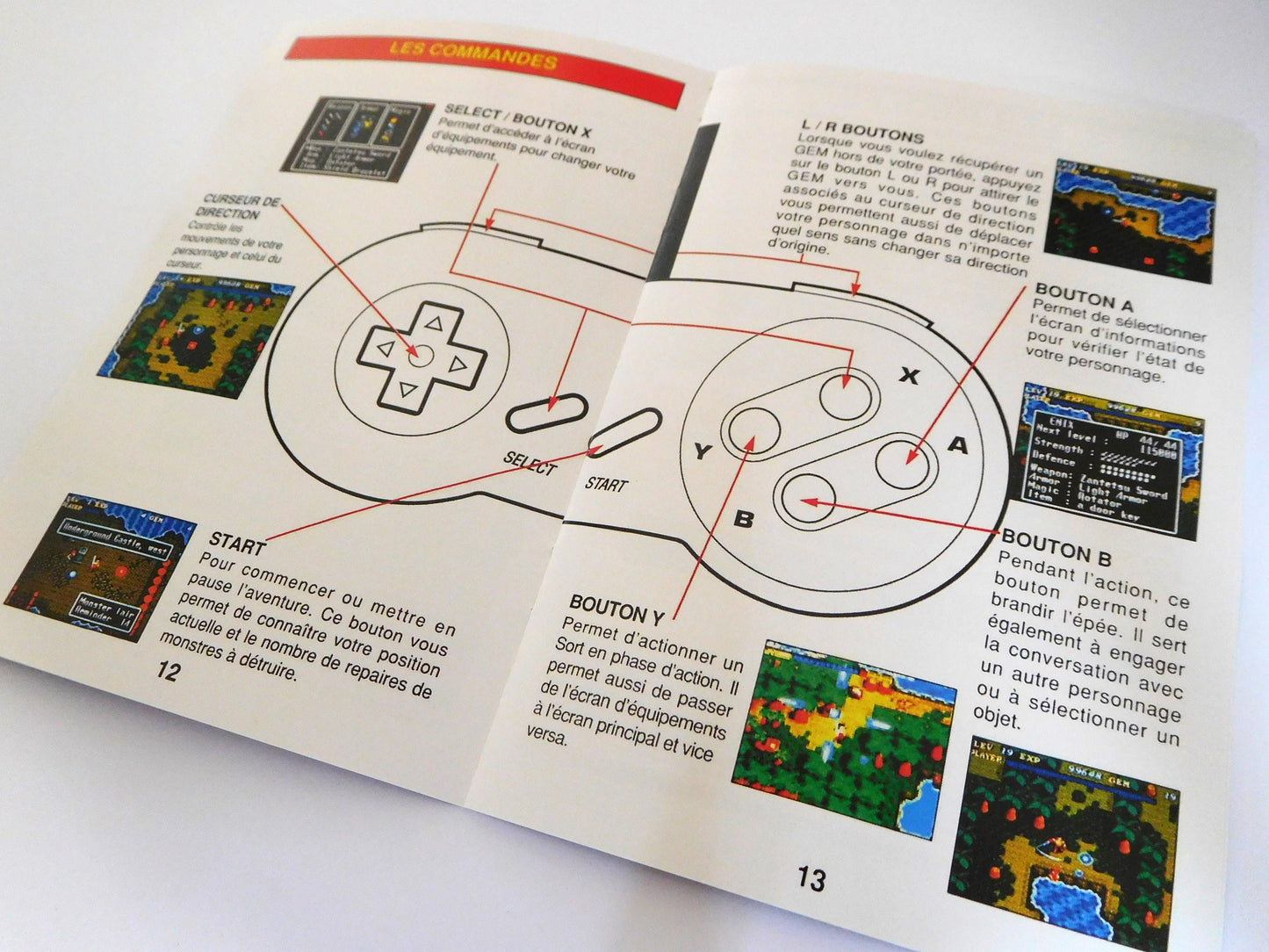 Notice Soul Blazer SNES - Français -