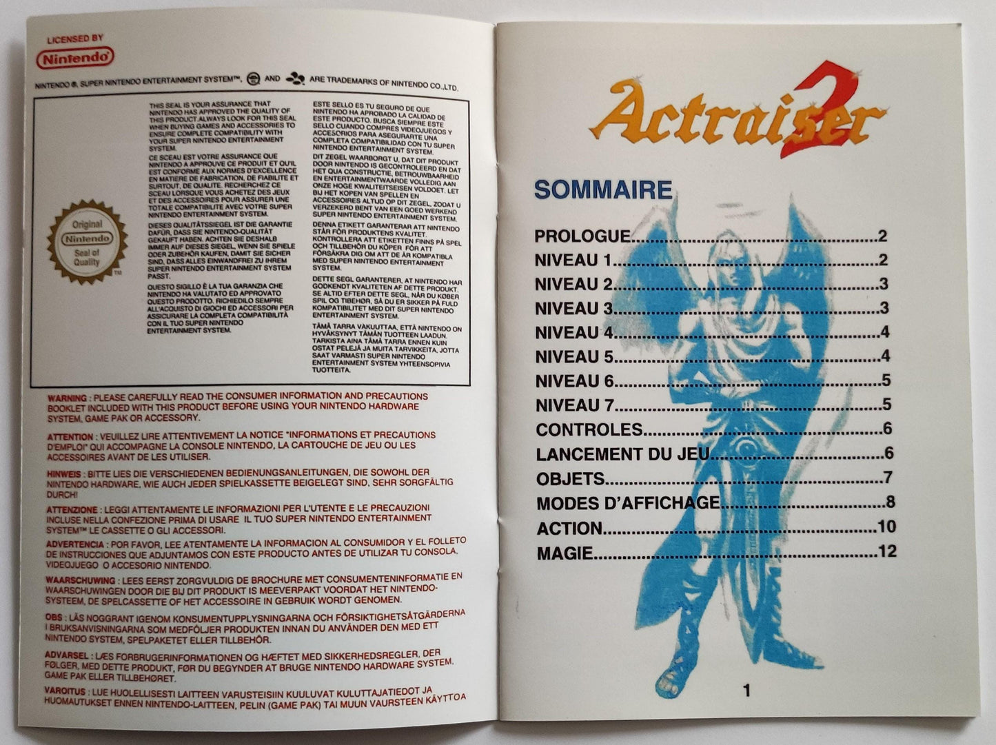 Notice ActRaiser 2 SNES - Français -