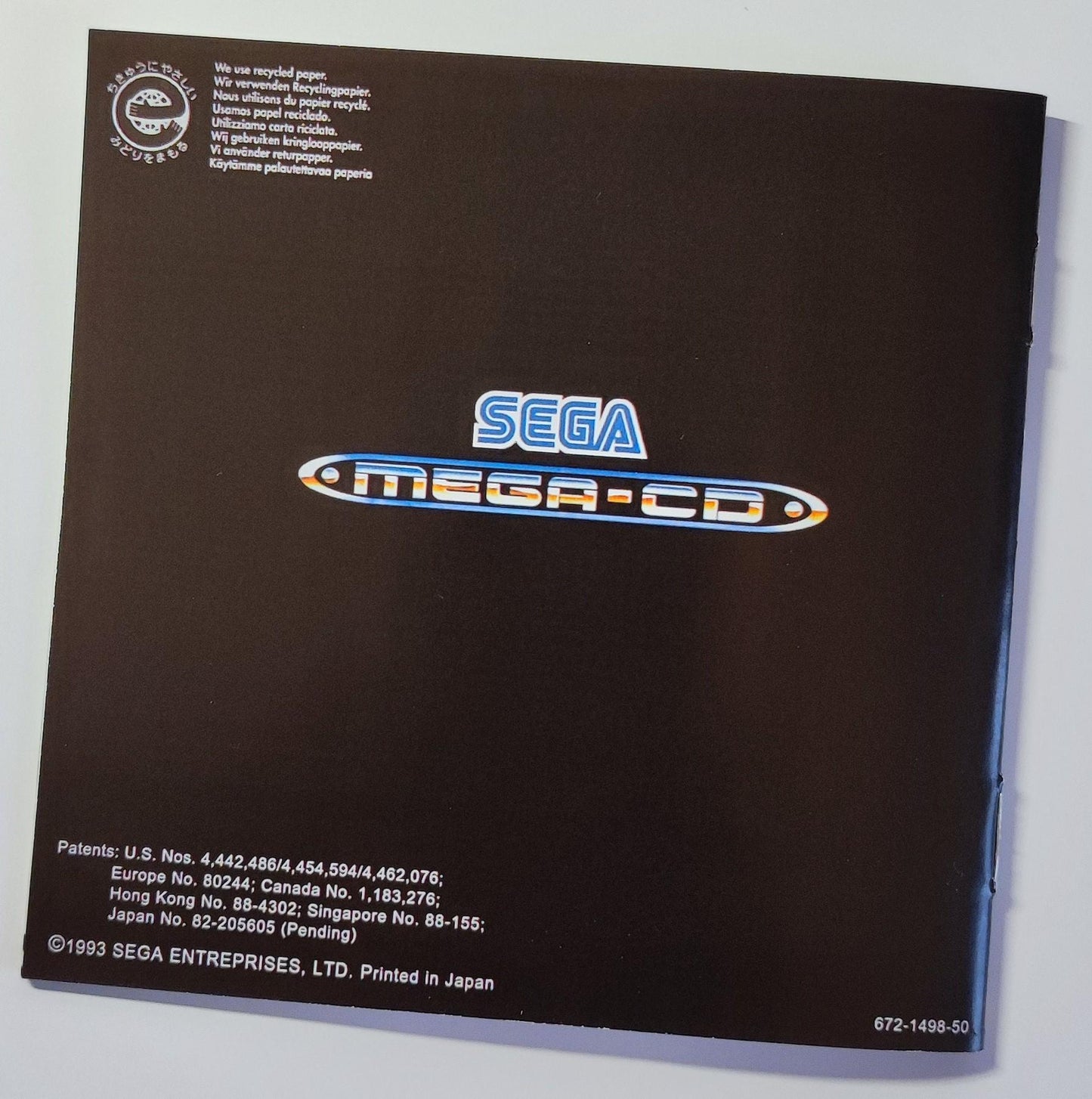 Notice Sonic Sega MegaCD - Français -