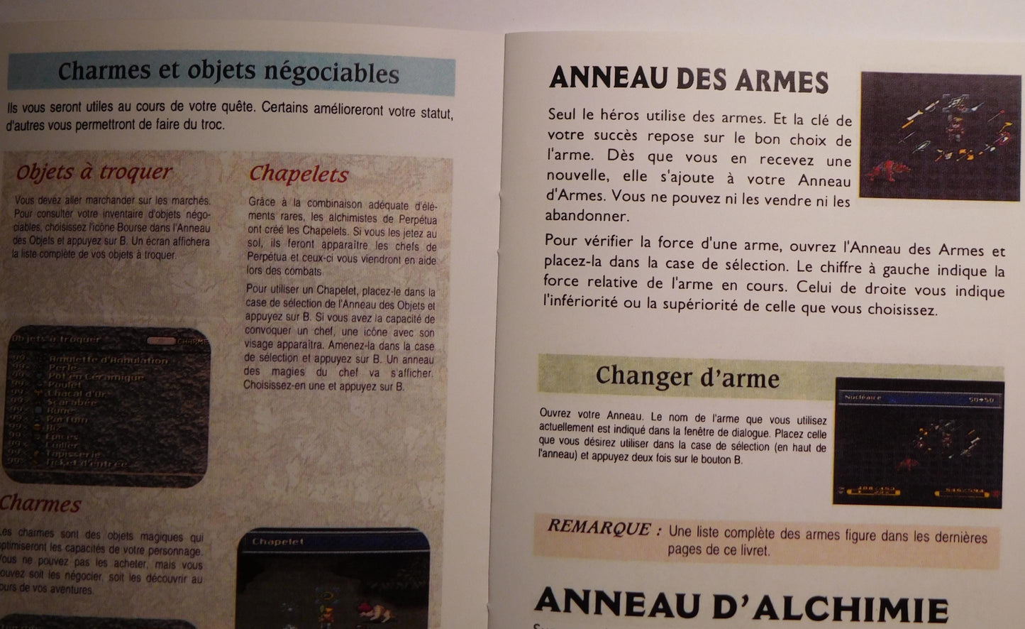 Notice Secret of Evermore - SNES - Français -