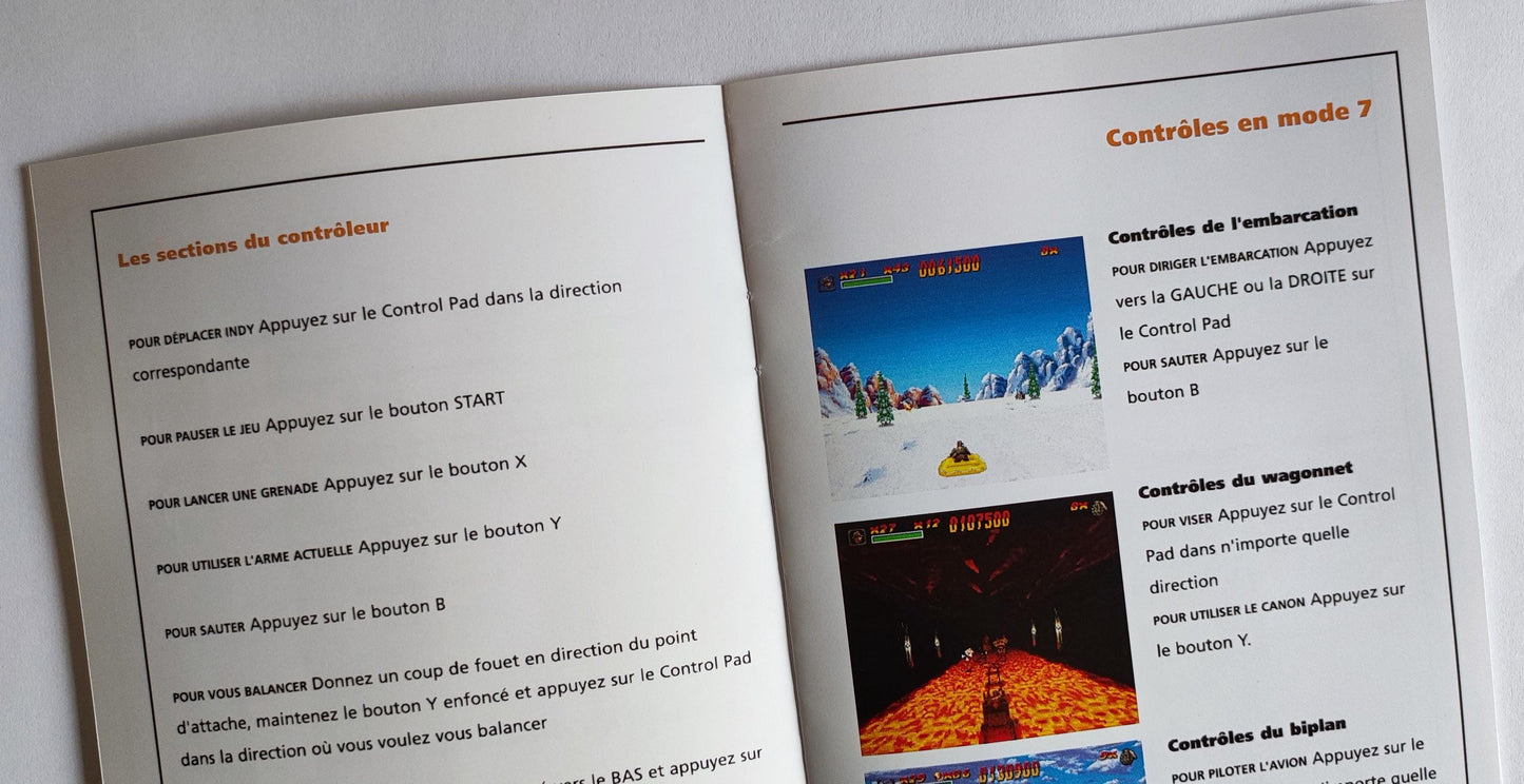 Notice Indiana Jones' Greatest Adventures SNES - Français -