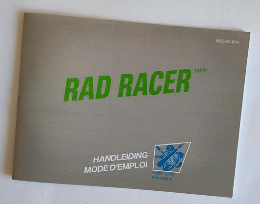 Notice Rad Racer NES - Français / Néerlandais