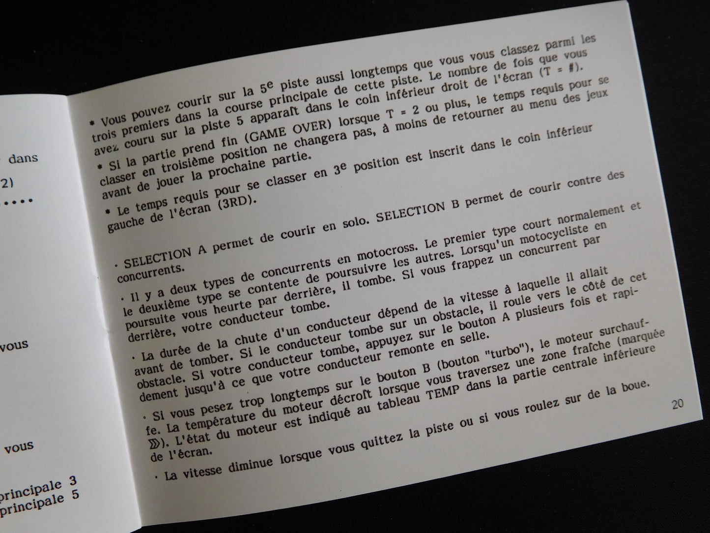 Notice Excitebike - ASD - NES - Français/Anglais -