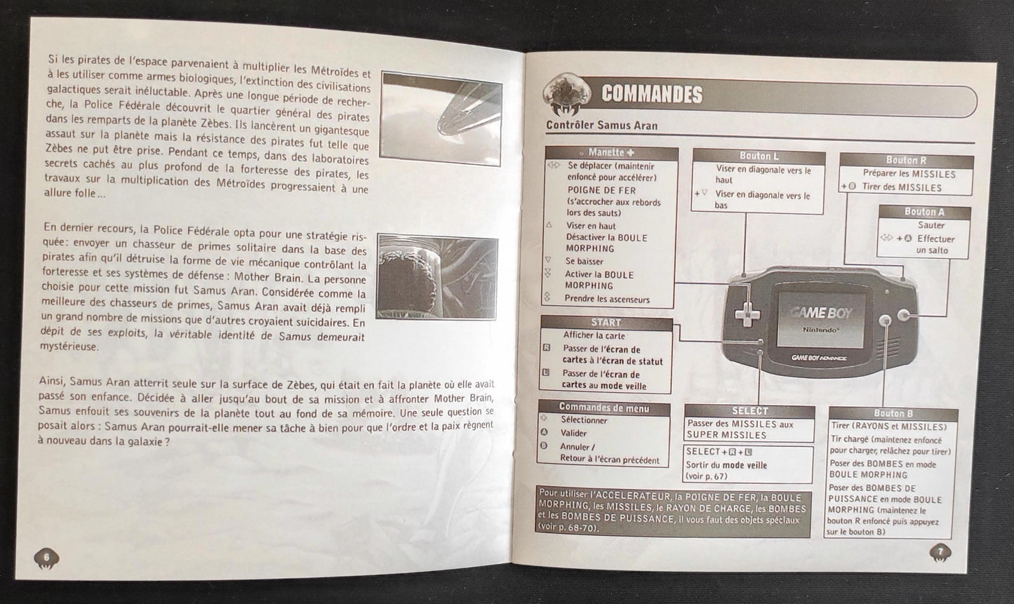 Notice Metroid: Zero Mission - Game Boy Advance - Français -