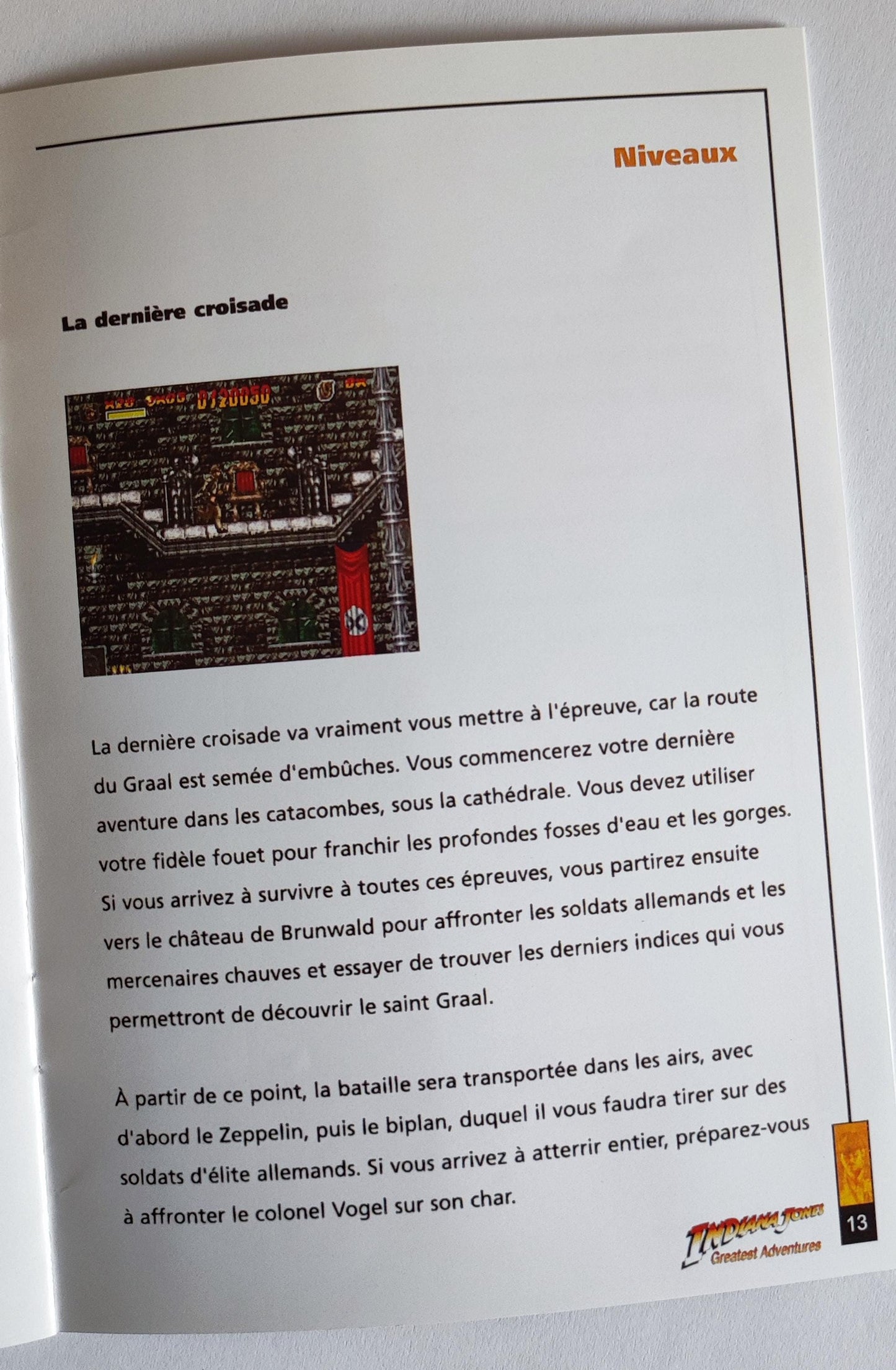 Notice Indiana Jones' Greatest Adventures SNES - Français -