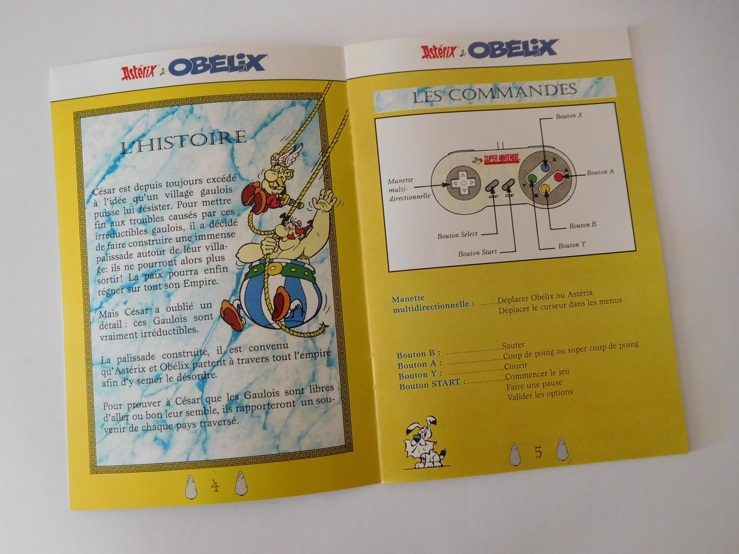 Notice Astérix & Obélix - SNES - Français -