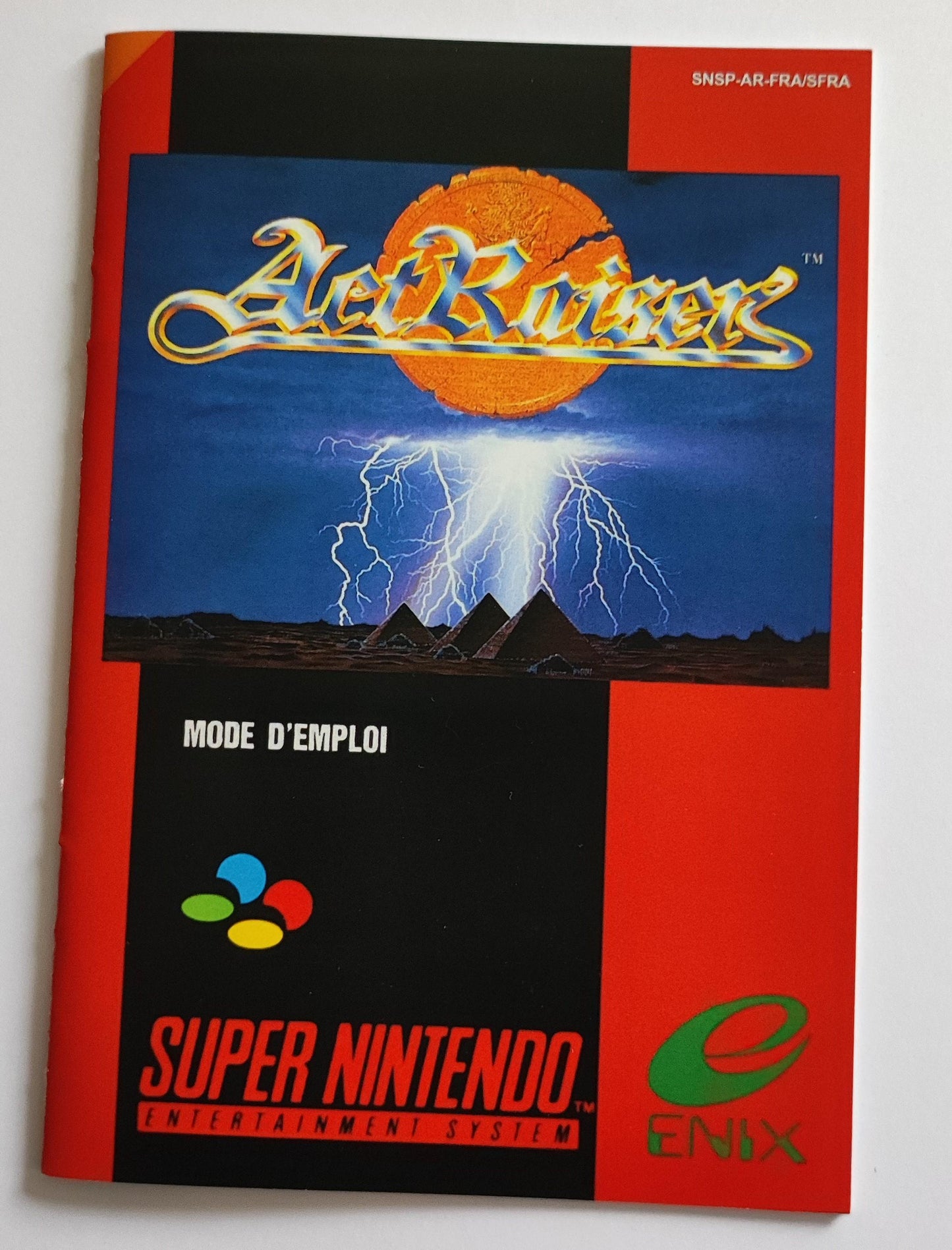 Notice ActRaiser SNES - Français -