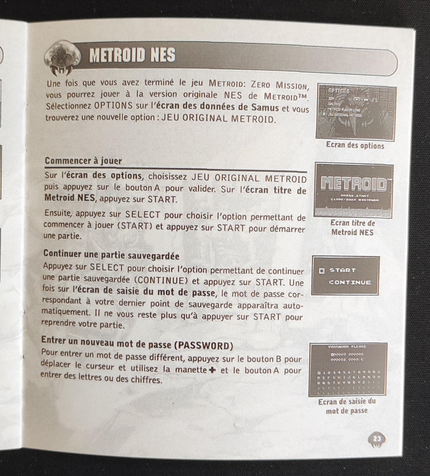 Notice Metroid: Zero Mission - Game Boy Advance - Français -