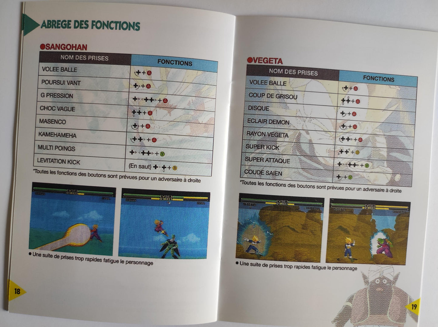 Notice Dragon Ball Z : La Légende Saien SNES - Français -