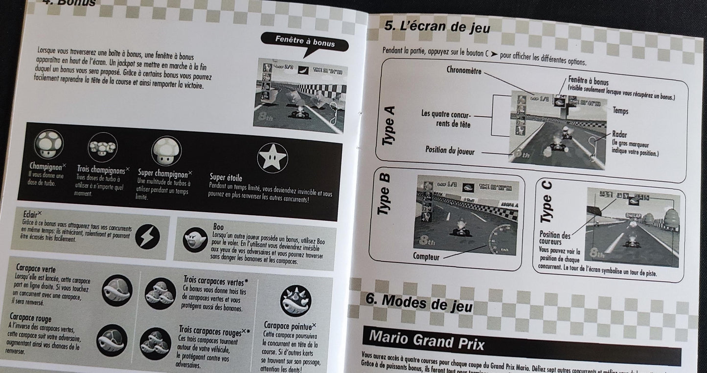 Notice Mario Kart 64 - N64 - Français